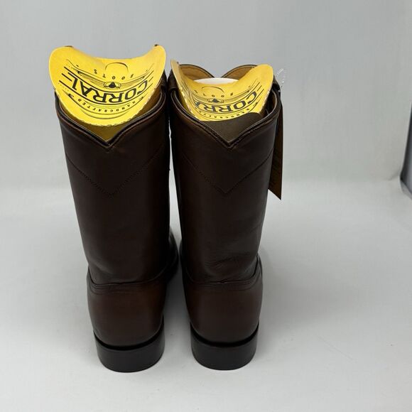 Corral A4068 Cowboy Roper Boots Mens 10 EE Brown Cow Leather Mid Calf Western - Picture 10 of 15